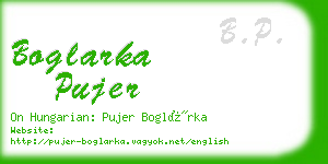 boglarka pujer business card